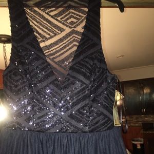 Above the knee navy blue dress, never worn!